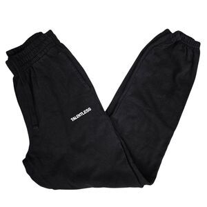 Talentless Mens Black Thigh Spellout Drawstring Waistline Sweatpants Small
